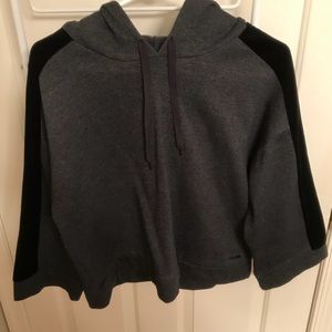 RBX Cropped Hoodie w/ Velvet Striped Sleeves